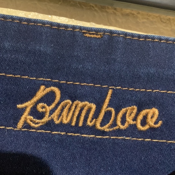 Bamboo Jeans Denim Blue Dark Wash Skinny  Mid Rise Stretchy Junior Size 1 - Picture 8 of 16